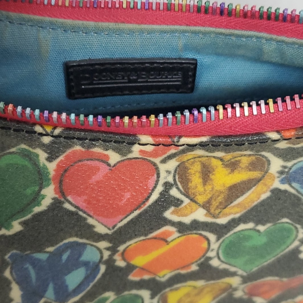 Dooney Bourke shoulder purse bag multicolor bucket zipper - Picture 6 of 10